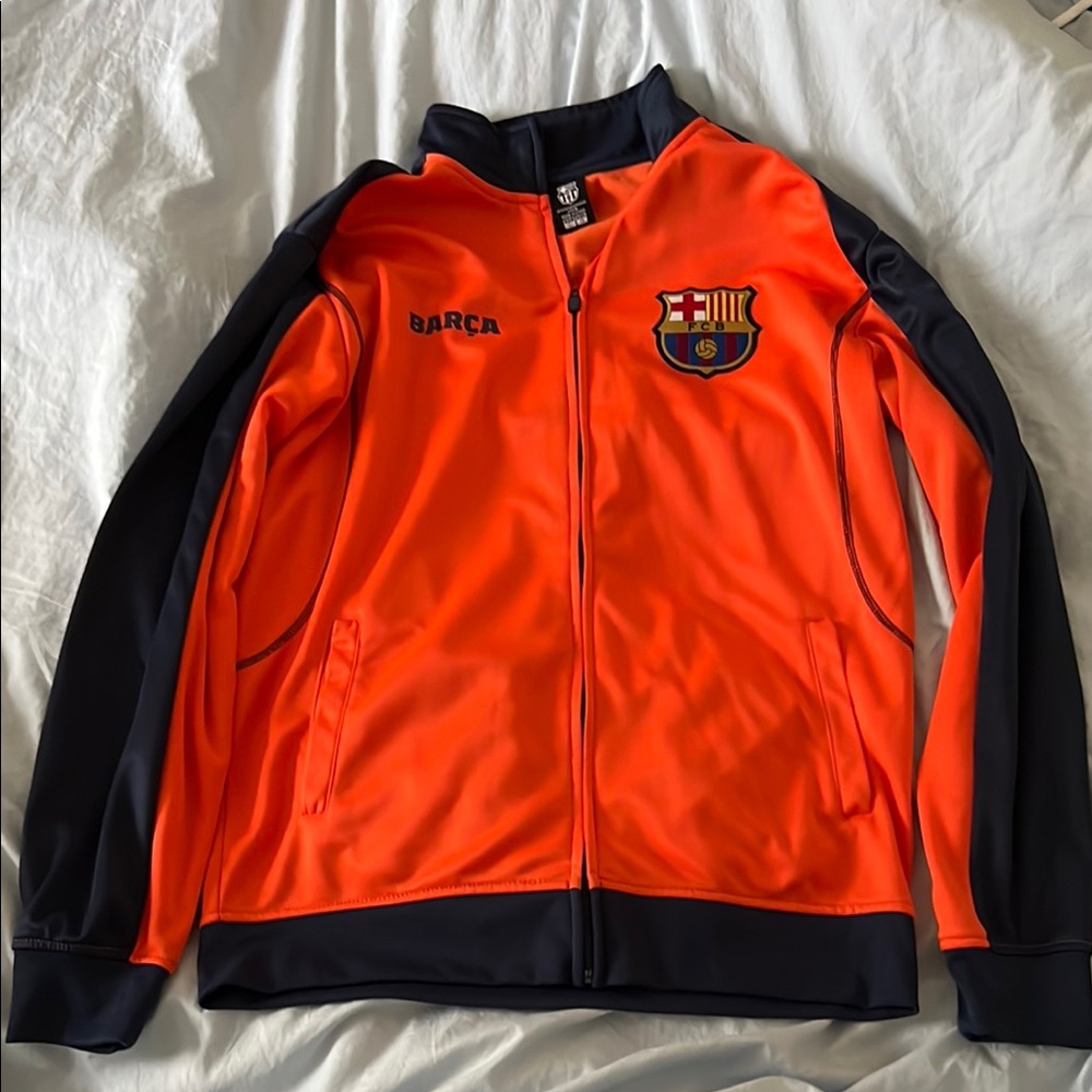 Orange and Black Barca Track Jacket
